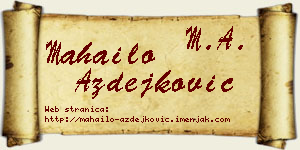 Mahailo Azdejković vizit kartica